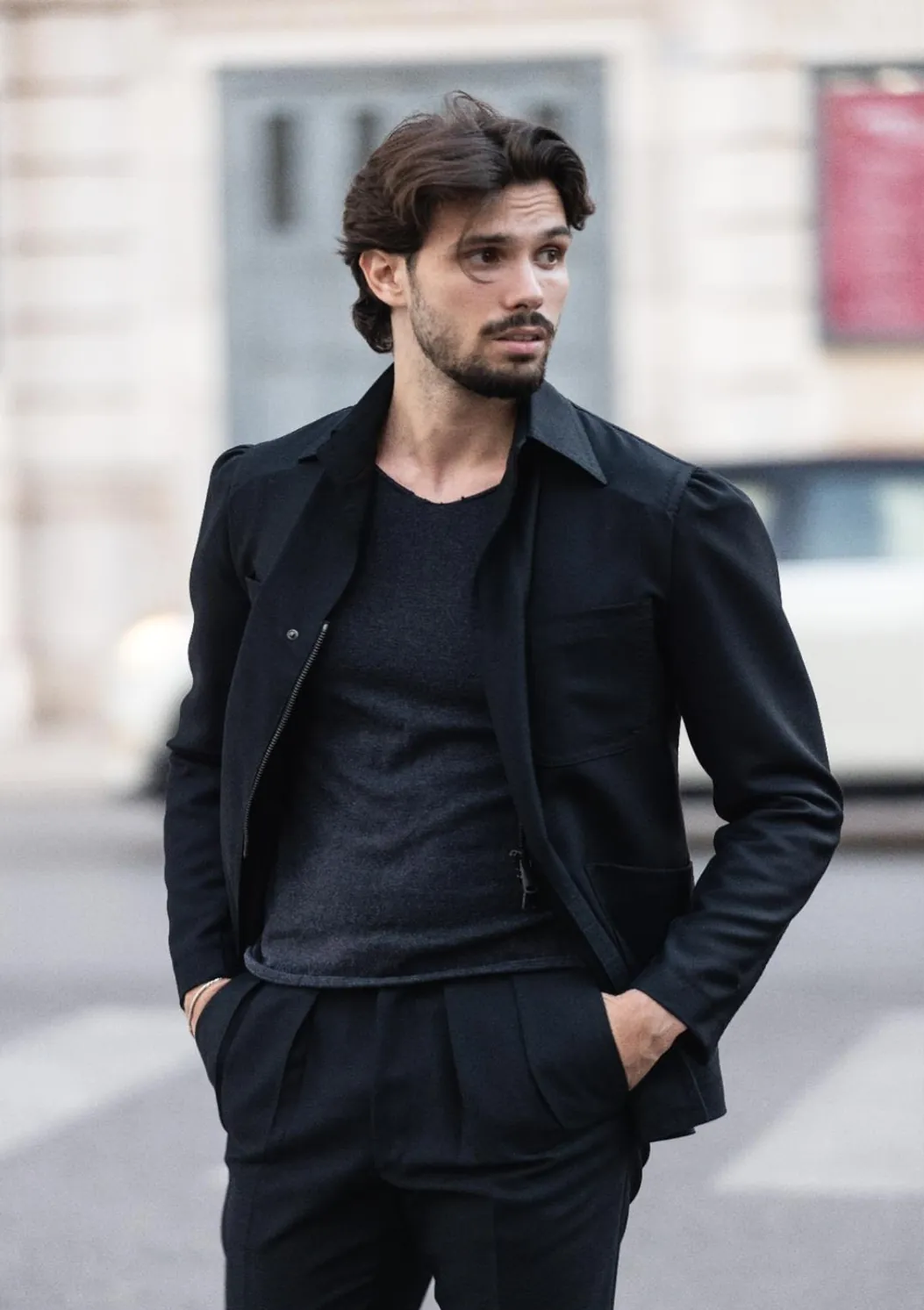 Black Vibe overshirt jacket